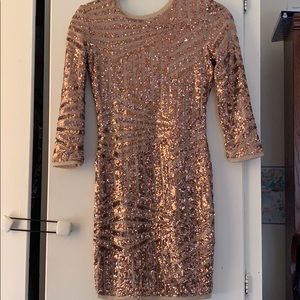 Gold Sequin Bodycon Dress